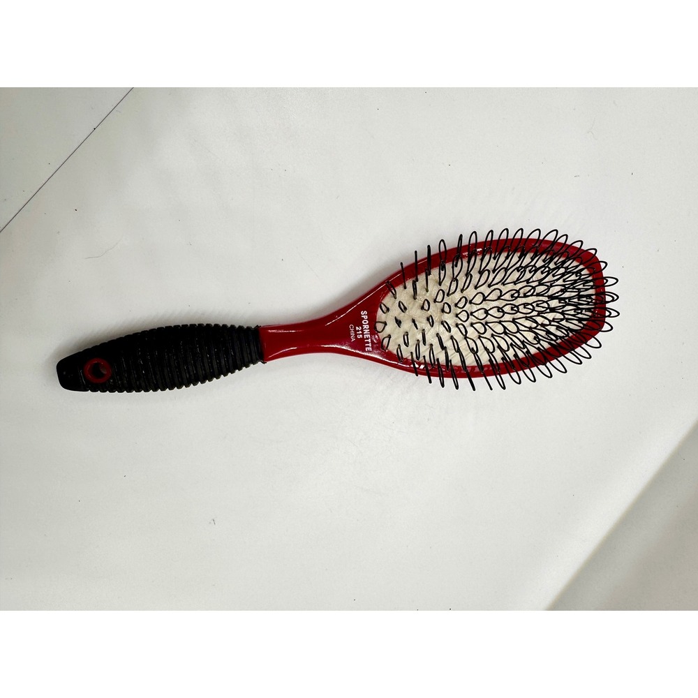 Spornette 215 Super Looper‎ Hair Extension Wig Brush Red Looped Bristle Paddle